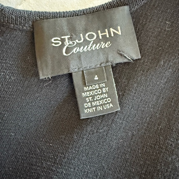 St.John Couture Sparkly Paillettes Studs Cocktail Dress Size 4 - Picture 11 of 11